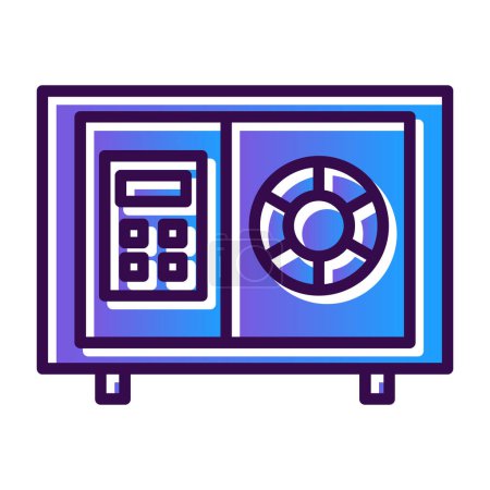Illustration for Safe box icon, vector illustration simple design - Royalty Free Image