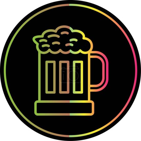 Illustration for Glass of beer icon, vector illustration simple design - Royalty Free Image
