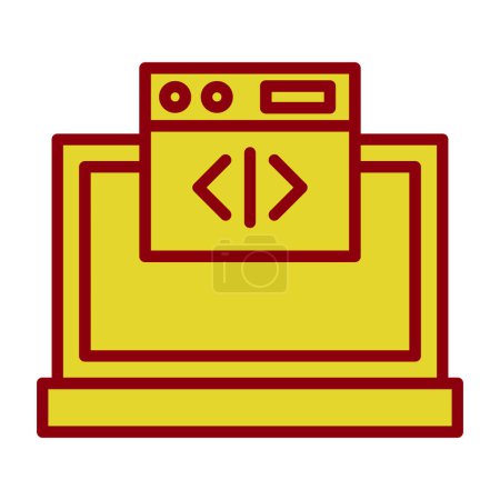 Illustration for Web coding icon. flat design style - Royalty Free Image