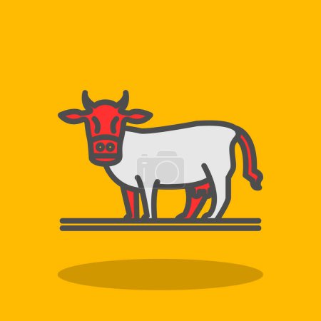 Illustration for Vector icon of a cow - Royalty Free Image