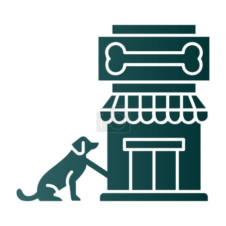 Illustration for Pet shop building icon, vector illustration design - Royalty Free Image