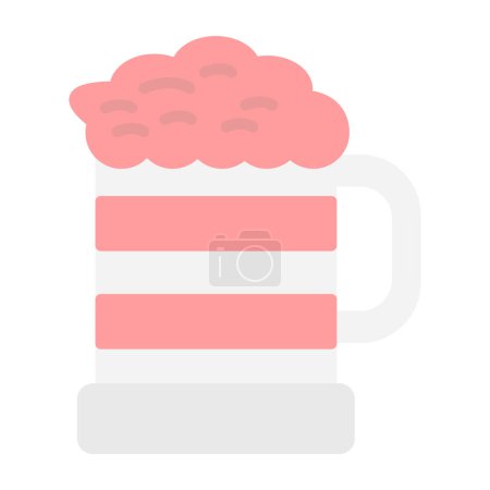 Ilustración de Icono web de vidrio de cerveza, ilustración vectorial - Imagen libre de derechos