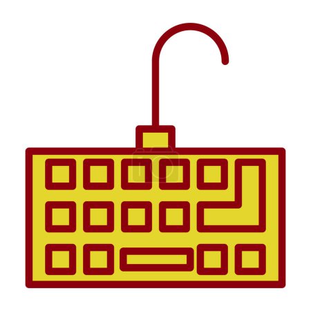 Ilustración de Icono del teclado del ordenador, ilustración vectorial diseño simple - Imagen libre de derechos