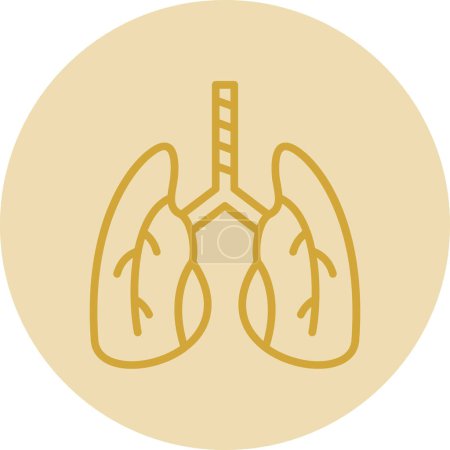 Illustration for Lungs web icon simple illustration - Royalty Free Image