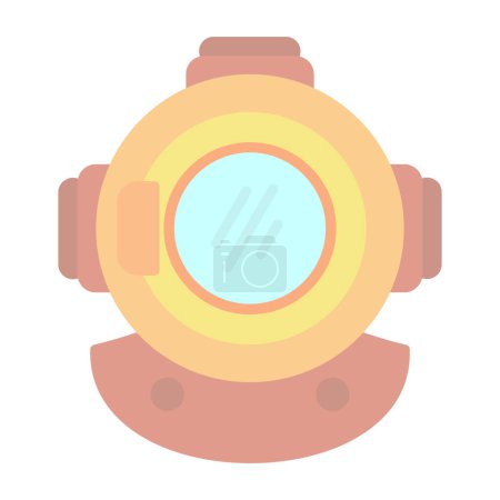Ilustración de Casco de buceo icono vector ilustración - Imagen libre de derechos