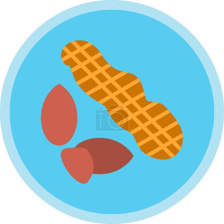 Illustration for Peanuts web icon, vector illustration - Royalty Free Image