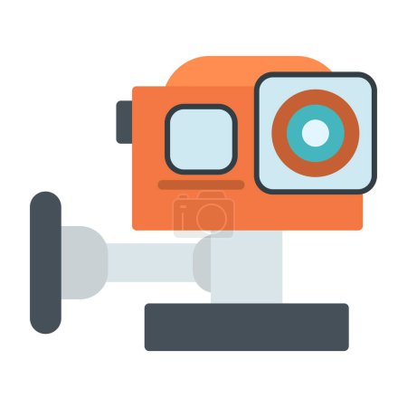 Ilustración de Icono de la cámara de acción, ilustración vectorial diseño simple - Imagen libre de derechos