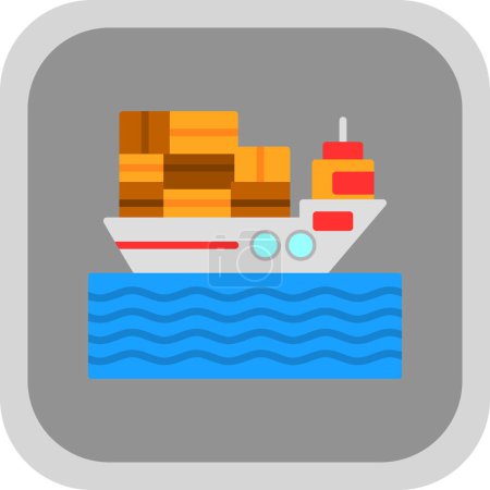 Téléchargez les illustrations : Cargo icône du navire, illustration vectorielle - en licence libre de droit