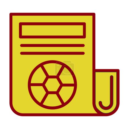 Téléchargez les illustrations : Journal icône plate, illustration vectorielle - en licence libre de droit