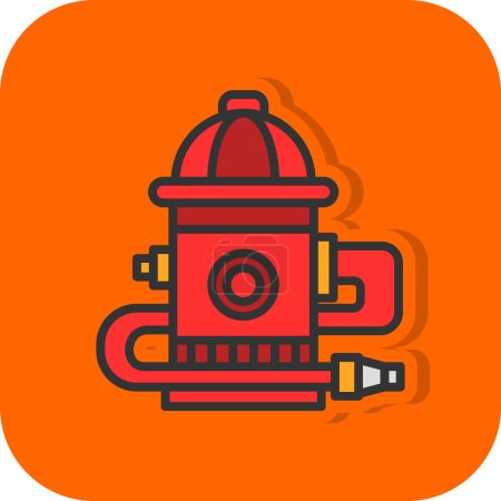 Illustration for Fire hydrant icon vector - Royalty Free Image