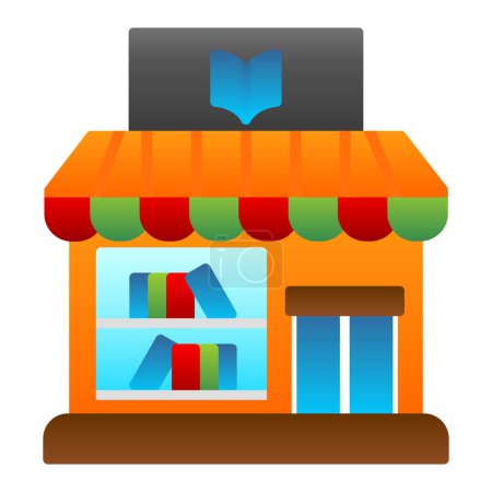 Ilustración de Book shop icon, vector illustration simple design - Imagen libre de derechos