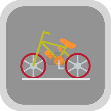 Ilustración de Vector ilustración de bicicleta icono plano - Imagen libre de derechos