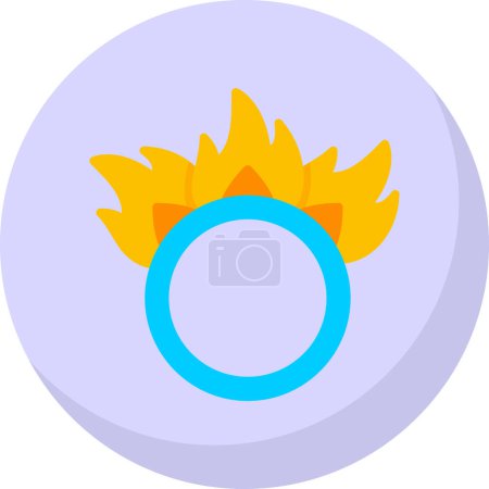 Illustration for Ring of fire icon, vector illustration - Royalty Free Image