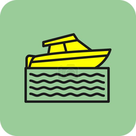 Illustration for Speed boat icon vector illustration - Royalty Free Image