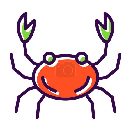 Illustration for Crab icon vector illustration - Royalty Free Image