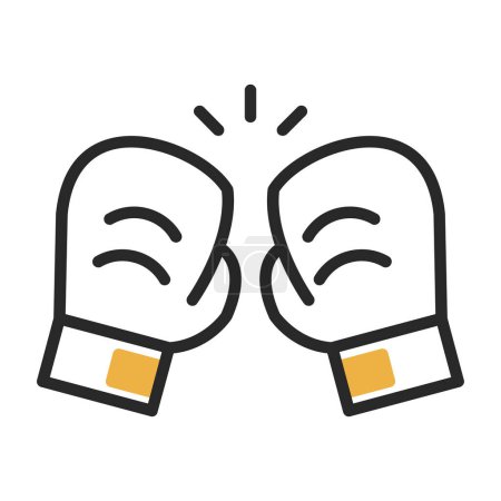 Illustration for Boxing gloves icon, vector illustration - Royalty Free Image