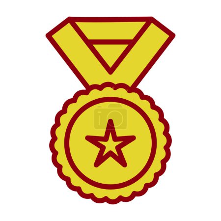 Ilustración de Medalla con estrella. icono web ilustración simple - Imagen libre de derechos
