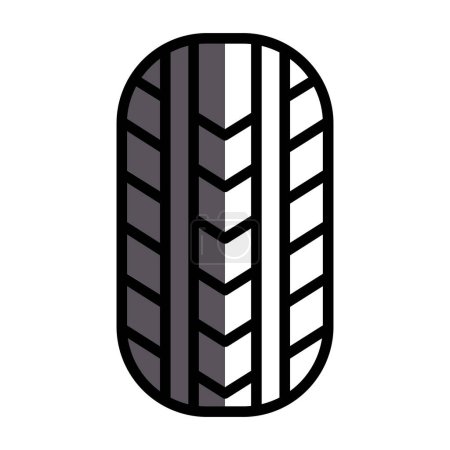 Téléchargez les illustrations : Icône de pneu plat, illustration vectorielle - en licence libre de droit