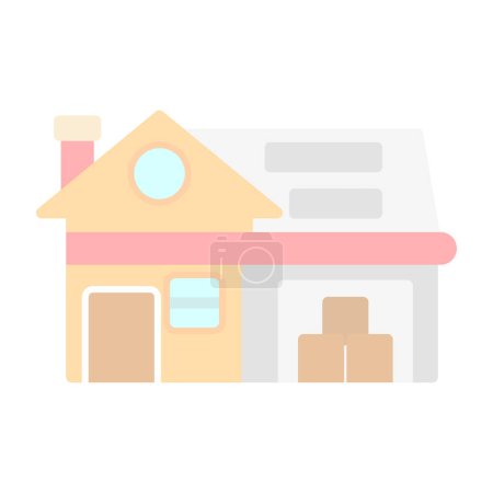 Ilustración de Icono de la casa, ilustración vectorial diseño simple - Imagen libre de derechos