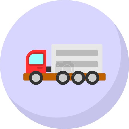 Téléchargez les illustrations : Icône de camion, illustration vectorielle conception simple - en licence libre de droit