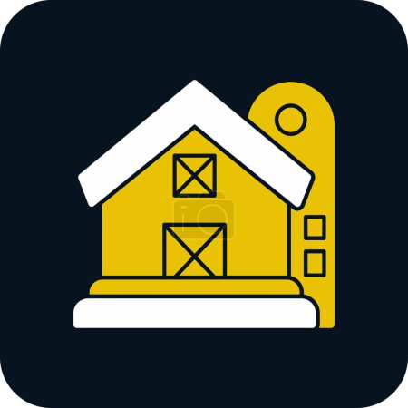 Illustration for Small Barn vector illustration simple design - Royalty Free Image