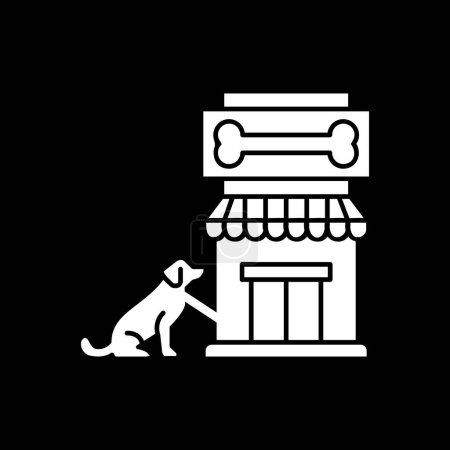 Ilustración de Icono del edificio de la tienda de mascotas, diseño de ilustración vectorial - Imagen libre de derechos