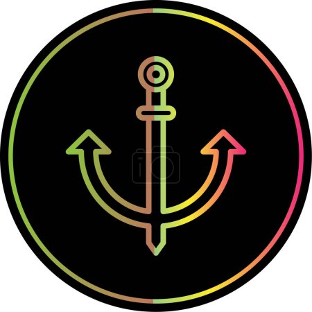 Illustration for Anchor sign icon, vector illustration - Royalty Free Image