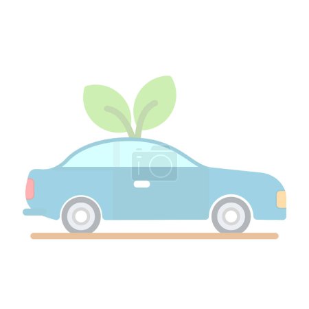 Ilustración de Eco coche icono, vector ilustración diseño simple - Imagen libre de derechos