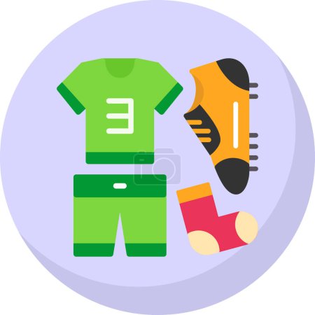 Illustration for New Football uniform icon, vector illustration simple design - Royalty Free Image