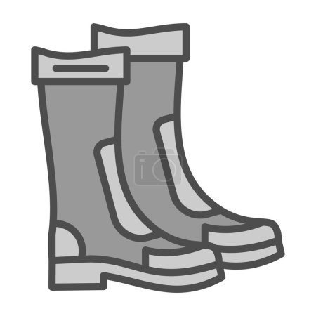 Welly Stiefel Symbol, Vektor Illustration Design