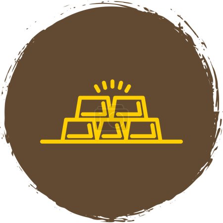 Ilustración de Barras de oro icono, vector ilustración diseño simple - Imagen libre de derechos