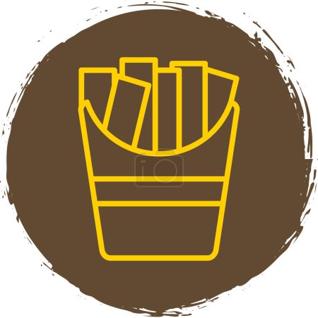Ilustración de Papas fritas icono plano, vector ilustración diseño simple - Imagen libre de derechos