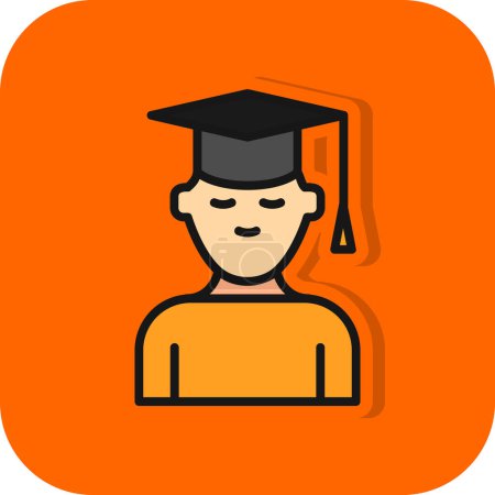 Illustration for Student web icon, vector illustration - Royalty Free Image