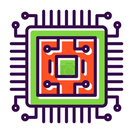 Ilustración de Chip icono, vector ilustración diseño simple - Imagen libre de derechos