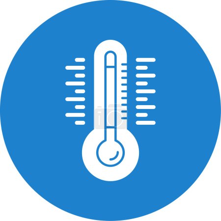 Téléchargez les illustrations : Icône web de température, illustration vectorielle - en licence libre de droit
