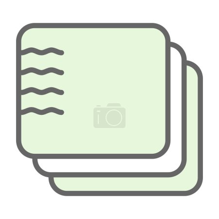 Téléchargez les illustrations : Icône de serviette, illustration vectorielle design simple - en licence libre de droit