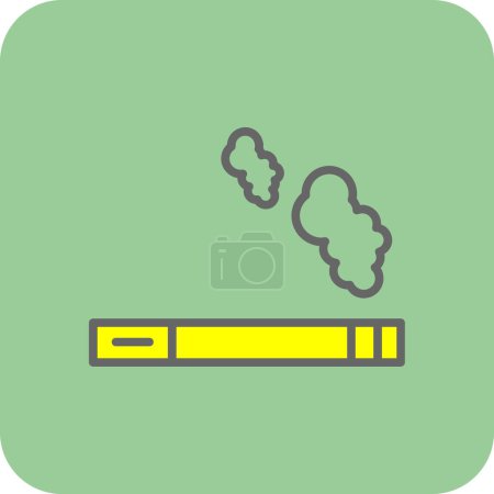 Ilustración de Cigarrillo simple fumar vector icono de diseño - Imagen libre de derechos