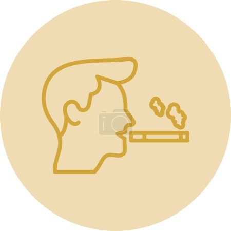 Ilustración de Hombre fumar icono vector de cigarrillo - Imagen libre de derechos