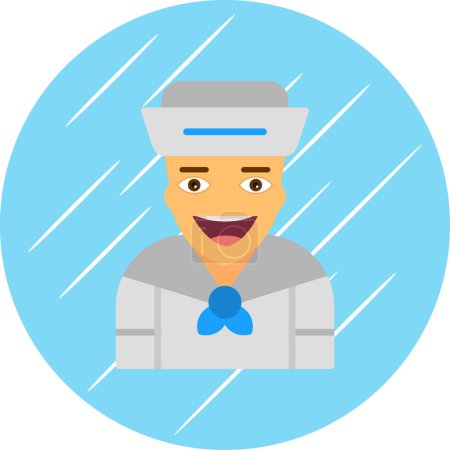 Illustration for Sailor. web icon simple illustration - Royalty Free Image