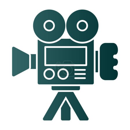 Téléchargez les illustrations : Icône de cinéma icône vectorielle pour le web - en licence libre de droit