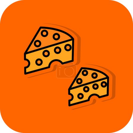 Illustration for Cheese icon, vector illustration simple design - Royalty Free Image