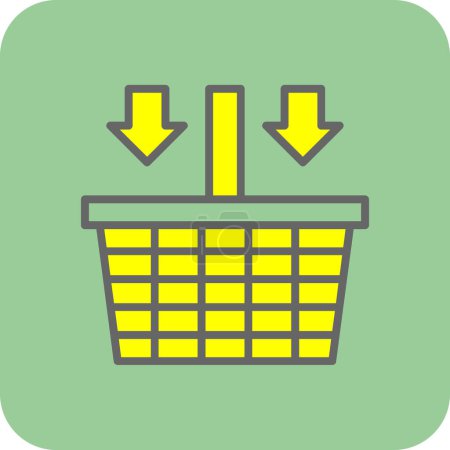 Photo for Shopping basket icon, vector illustration - Royalty Free Image