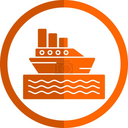 Illustration for Ferryboat icon, vector illustration simple design background - Royalty Free Image