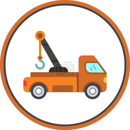 Téléchargez les illustrations : Illustration vectorielle de l'icône Tow Truck - en licence libre de droit