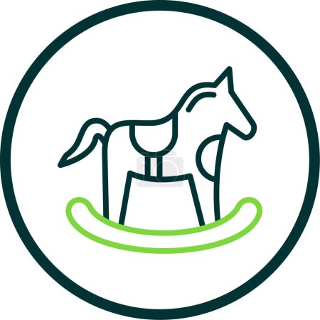 Ilustración de Balanceo icono de juguete de caballo, vector de ilustración - Imagen libre de derechos