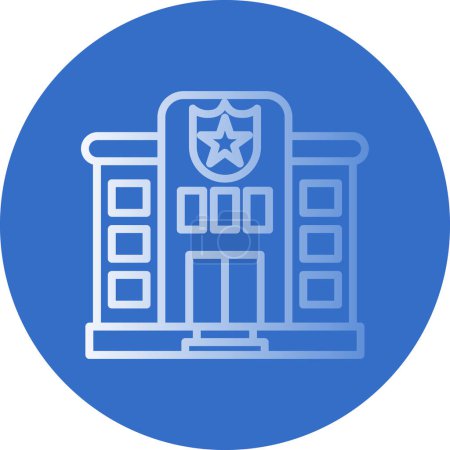 Illustration for Police station web icon, vector illustration - Royalty Free Image