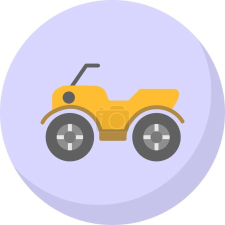 Téléchargez les illustrations : Illustration vectorielle d'icône de voiture ATV - en licence libre de droit