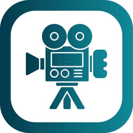 Téléchargez les illustrations : Icône de cinéma icône vectorielle pour le web - en licence libre de droit