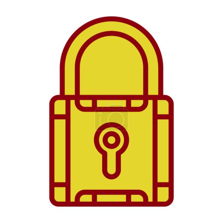 Illustration for Lock flat icon, vector illustration - Royalty Free Image