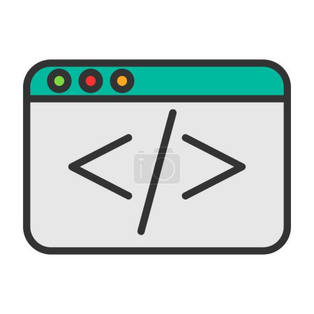 Illustration for Vector illustration of Coding icon - Royalty Free Image